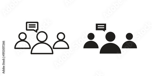 Expert opinion icon set concept vector graphics for web UI
