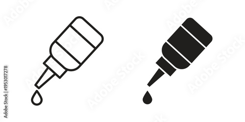 eye drop icon set concept vector graphics for web UI