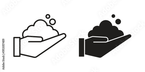 Foam icon set concept vector graphics for web UI