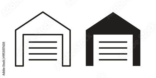 Garage icon set concept vector graphics for web UI