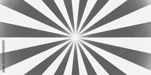 Ray sun light. Sunburst background. Radial circle line. Pattern starburst. Comic beam lines. Sun effect rays. Abstract firework. Concentration stripe. Cartoons lightning style. Vector illustration