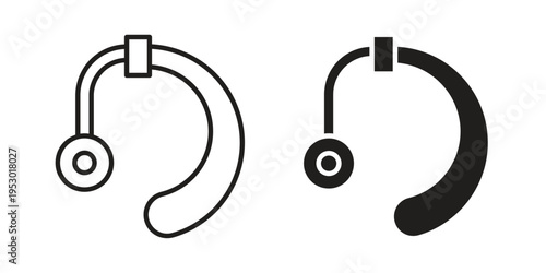 Hearing aid icon set concept vector graphics for web UI