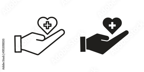 Health insurance icon set concept vector graphics for web UI