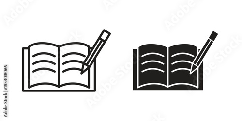Homework icon set concept vector graphics for web UI