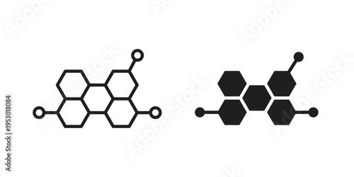 Hormones icon set concept vector graphics for web UI