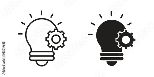 Implement icon set concept vector graphics for web UI