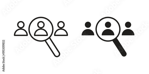 job vacancy icon set concept vector graphics for web UI
