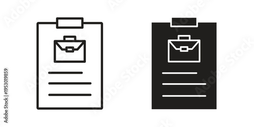 Job description icon set concept vector graphics for web UI