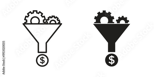 Lead generation icon set concept vector graphics for web UI