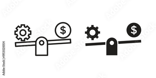 Leverage icon set concept vector graphics for web UI