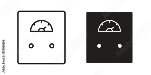 Meter icon set concept vector graphics for web UI