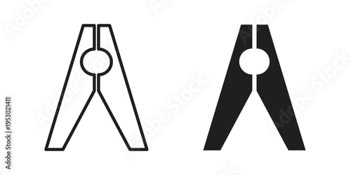 Peg icon set concept vector graphics for web UI