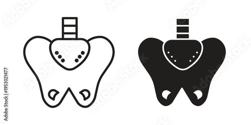 Pelvis icon set concept vector graphics for web UI