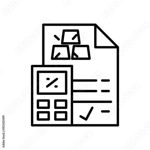 Gold value calculation icon