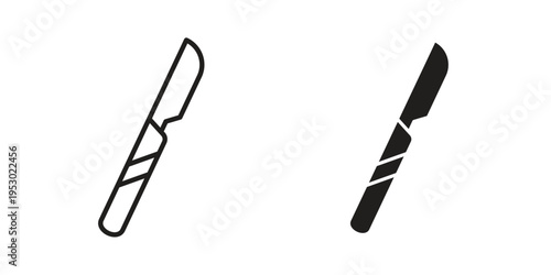 Scalpel icon set concept vector graphics for web UI