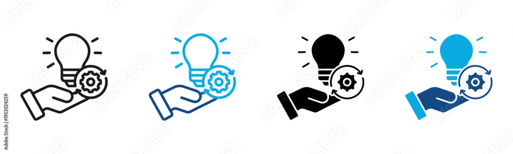 Fototapeta premium Idea Innovation icon Multi Style Vector Illustration