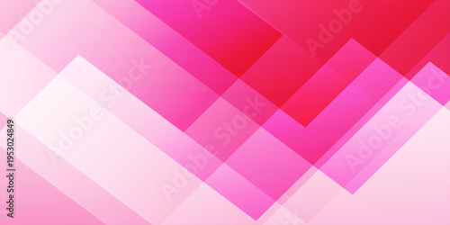 Abstract pink geometric background with overlapping transparent diagonal shapes and soft gradients for modern web design