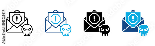Spam Icon Multiple Style Vector Illustration