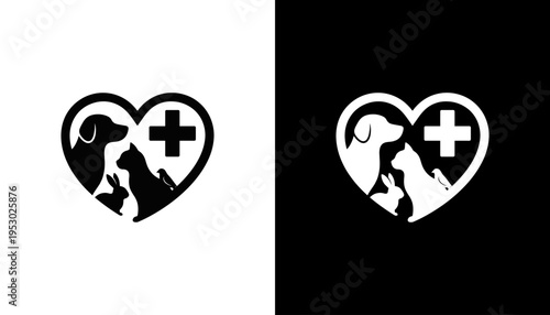 Medical logo features goat and cross in heart