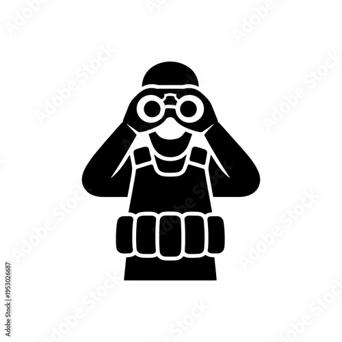 Strategic Military Reconnaissance Surveillance Icon