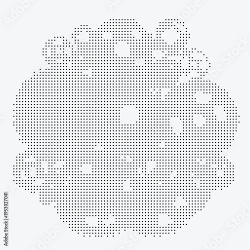 Abstract Dither Pixeled Bitmap Halftone Dotted Pattern Texture Background Graphic Element Digital Art Grid