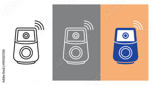 Smart Speaker Connected Wireless Icon