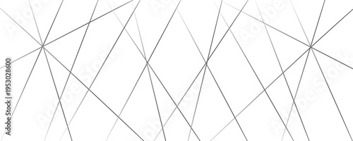 Straight chaotic random lines background. Intersecting black lines on a white background