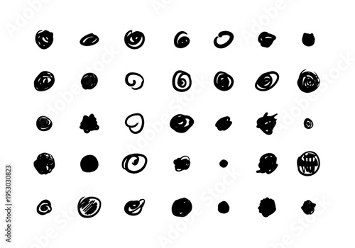 Fotografía Points spots bullet with bullets dots circle and round point blob