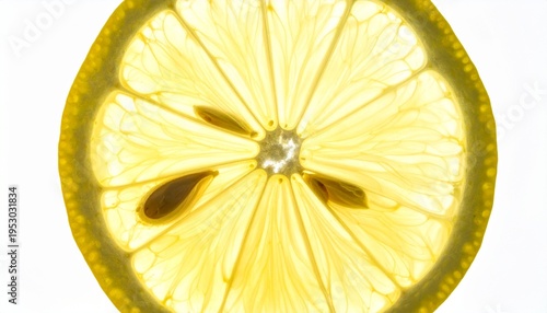 lemon slice isolated on white