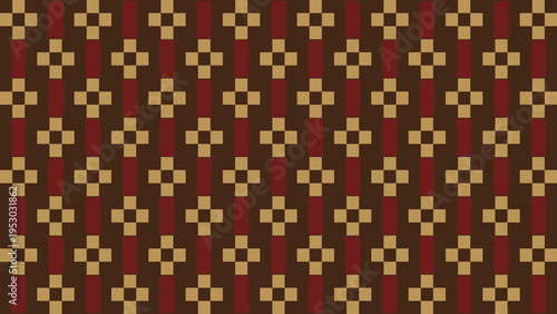 Geometric Tile Pattern with Earth Tones