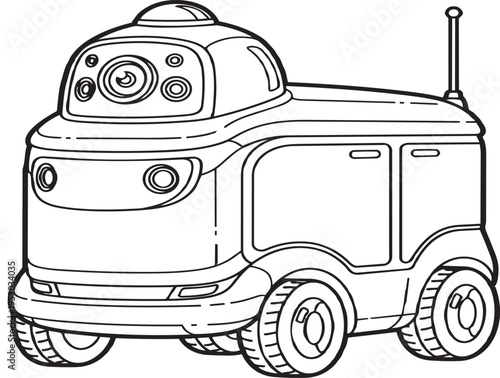A vintage cartoon taxi vector illustration featuring a classic automobile design with a front view of the bumper, headlights, and wheels for transportation symbol use