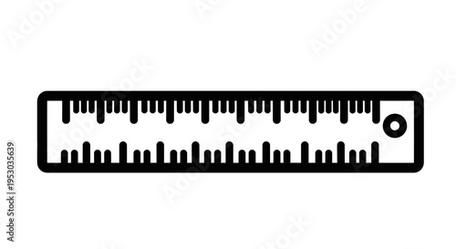 Vector illustration of a ruler