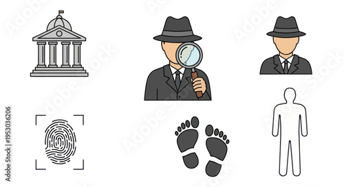 Detective Investigating Crime Scene Evidence.