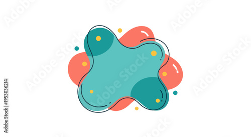 Colorful abstract shape design element.