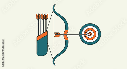 Archery Bow and Arrow Equipment.