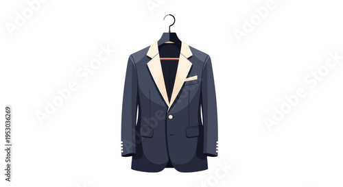 Blazer Jacket on Hanger Closeup.