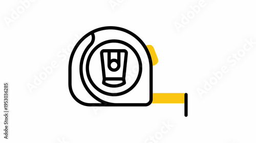 Tape measure tool for construction work.