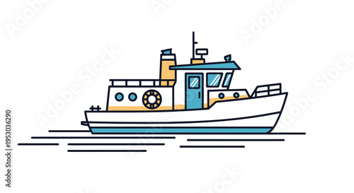 Small fishing boat on the water.