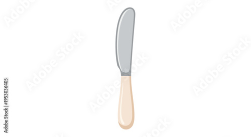 Butter knife with wooden handle.
