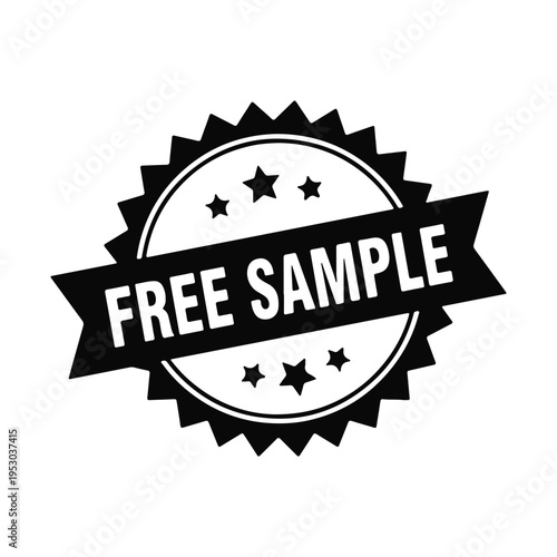 Free Sample Stamp Badge - Promotional Offer Vector Seal