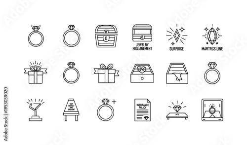 Betrothal ring symbol, art deco band style, jewelry chest container, marquise cut stone, sparkle shine lines, surprise engagement