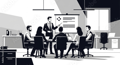 Business Meeting Presentation - Team Collaboration and Strategy Discussion.