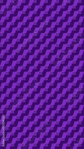 Abstract Purple Isometric Cube Pattern