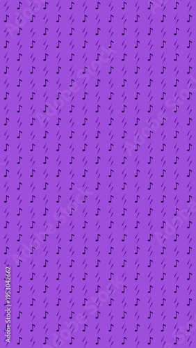 Purple Background with Music Notes Pattern
