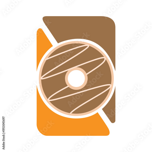 Modern Sweet Cake Icon Design