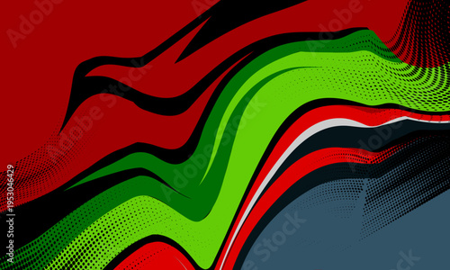 Abstract sports-themed background with exclusive colors. Abstract racing graphic design, vector design for vehicle stickers, t-shirts, jerseys, gamers, esports, race cars, and rallies.
