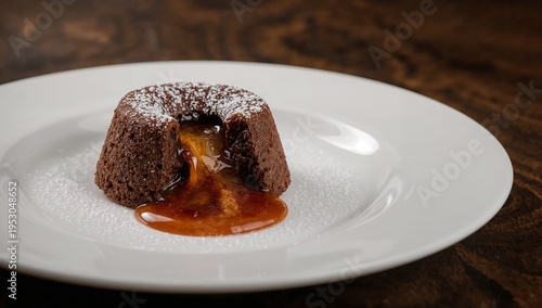 caramel chocolate cake on a plate