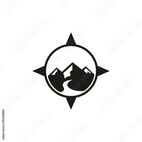 Mountain logo design template illustration vector