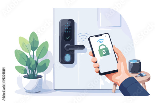 Bold outline generation lock icon system image access vector smart kawaii simple vector illustration