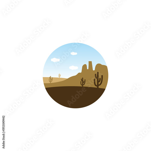 Mountain and Forrest logo design template illustration vector